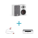Stereo Streaming Package - Dali Oberon 1 (White) + Powernode Edge